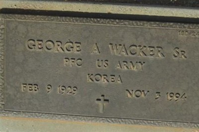 George A Wacker, Sr on Sysoon