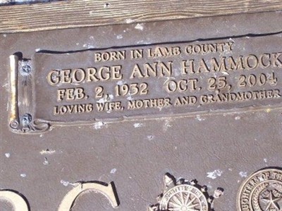 George Ann Hammock Auburg on Sysoon