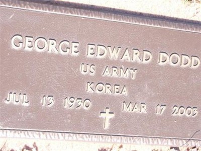 George Edward Dodd, Find a grave on Sysoon George Edward Dodd on Sysoon