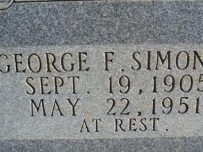 George F Simonds on Sysoon