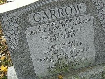 George Langton Garrow on Sysoon
