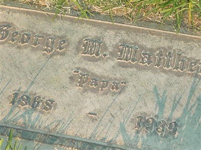 George Mac Matthews, Find a grave on Sysoon George Mac Matthews on Sysoon