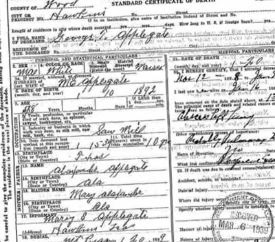George T. Applegate on Sysoon