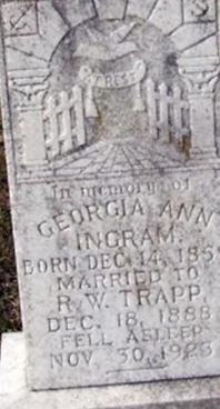 Georgia Ann Ingram Trapp on Sysoon