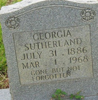 Georgia Peek Sutherland on Sysoon