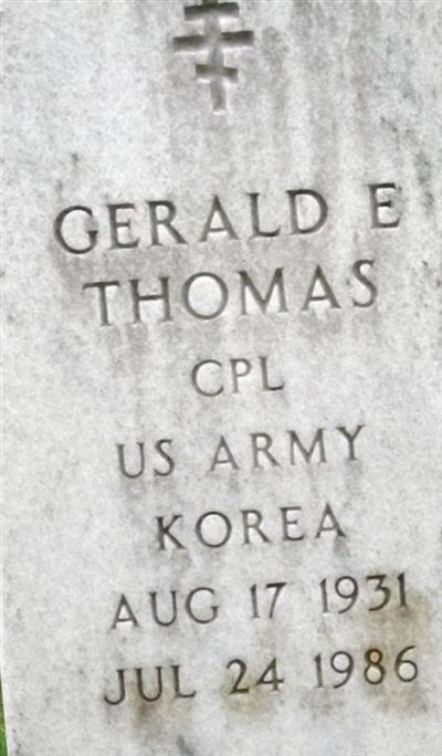 Gerald E. Thomas, Sr on Sysoon