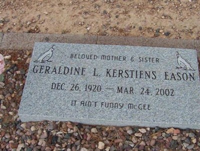 Geraldine Louise "Jeri" Fields - Kerstiens Eason on Sysoon