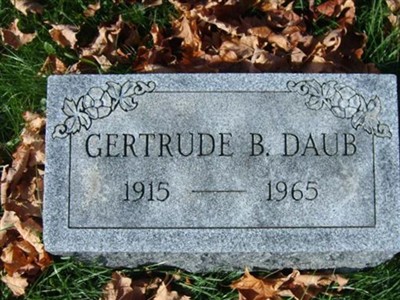 Gertrude B Daub on Sysoon