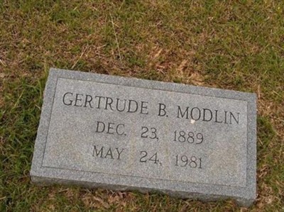 Gertrude B Modlin on Sysoon