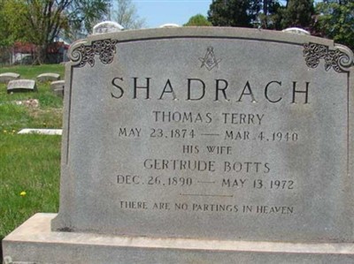 Gertrude Botts Shadrach on Sysoon