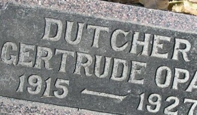 Gertrude Opal Dutcher on Sysoon