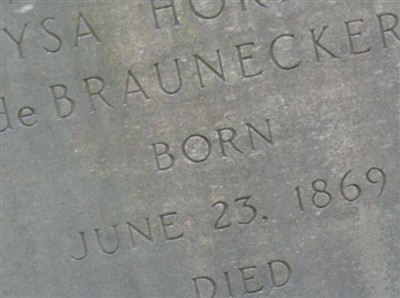 Geysa Hortense Adye De Braunecker on Sysoon