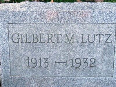 Gilbert M Lutz on Sysoon