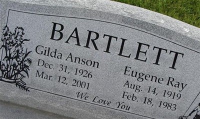Gilda Anson Bartlett on Sysoon