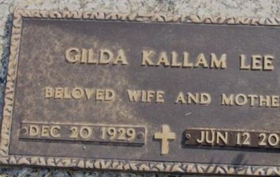 Gilda Gray Kallam Lee on Sysoon