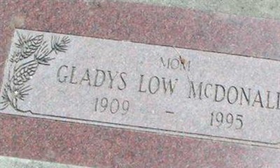 Gladys Low McDonald on Sysoon