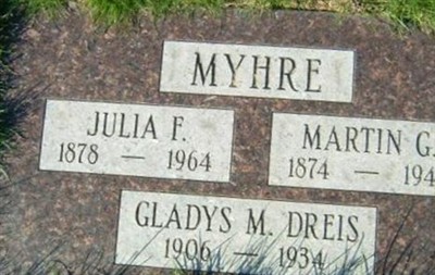 Gladys M Myhre Dreis on Sysoon