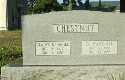Gladys McDaniel Chestnut on Sysoon