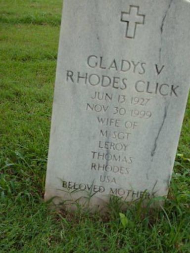 Gladys V Rhodes Click on Sysoon