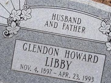 Glendon Howard Libby on Sysoon