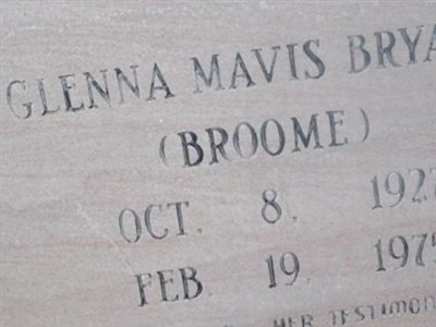 Glenna Mavis Broome Bryant on Sysoon