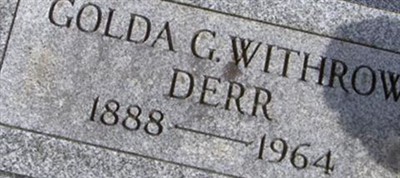 Golda G Withrow Derr on Sysoon