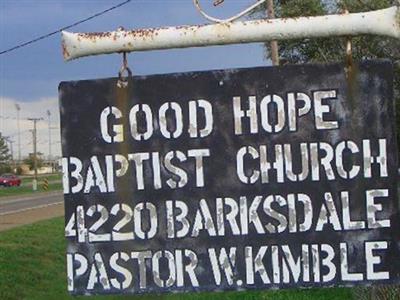 Good Hope Baptist Church Cemetery on Sysoon