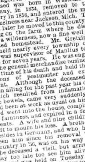 Gottlieb F. Gretzinger on Sysoon