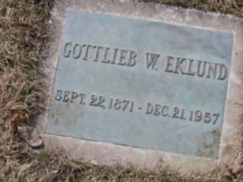 Gottlieb W. Eklund on Sysoon