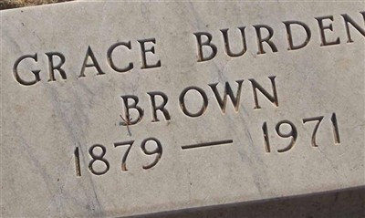 Grace Burden Brown on Sysoon