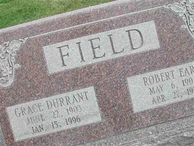 Grace Durrant Field on Sysoon