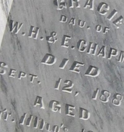 Gracie Chapman, Find a grave on Sysoon Gracie Chapman on Sysoon