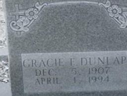 Gracie Frances Bishop Dunlap on Sysoon