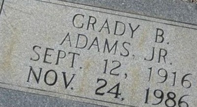 Grady B Adams, Jr, Find a grave on Sysoon Grady B Adams, Jr on Sysoon