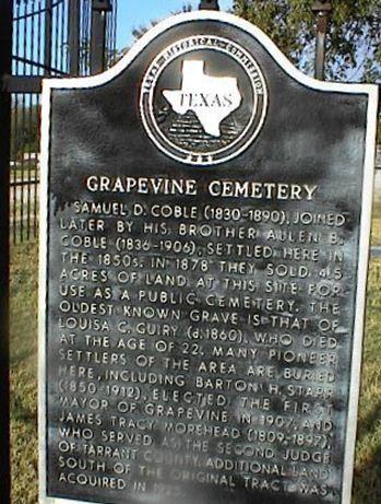 Grapevine Cemetery on Sysoon