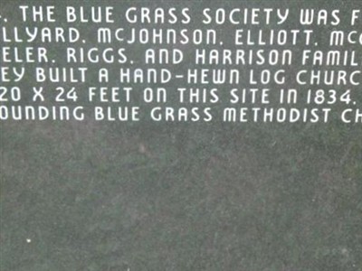 Blue Grass Methodist Church Marker on Sysoon