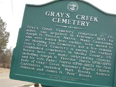 Grays Creek Cemetery on Sysoon