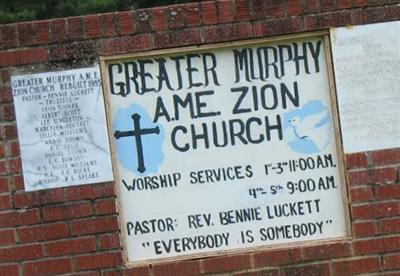 Greater Murphy AME Zion Church Cemetery on Sysoon