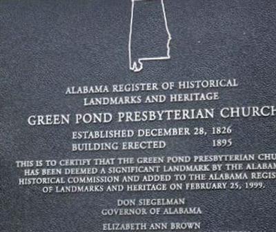 Green Pond Presbyterian Church Cemetery on Sysoon