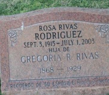 Gregoria Rodriguez Rivas on Sysoon