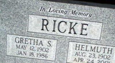 Gretha S Ricke on Sysoon