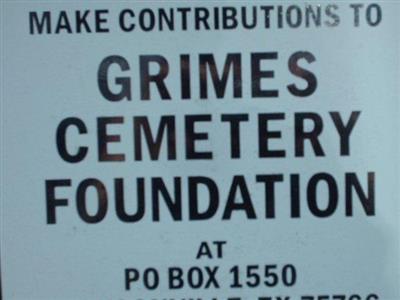 Grimes Cemetery on Sysoon