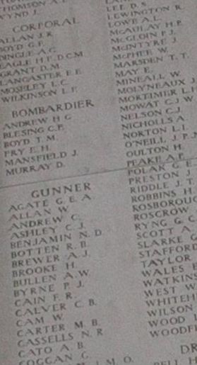 Gunner Charles John Nelson on Sysoon