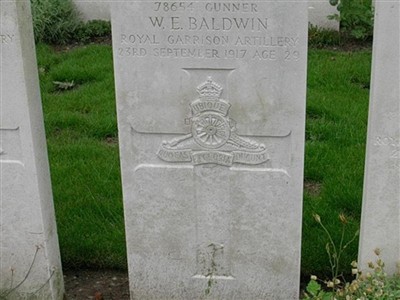Gunner William Ernest Baldwin on Sysoon