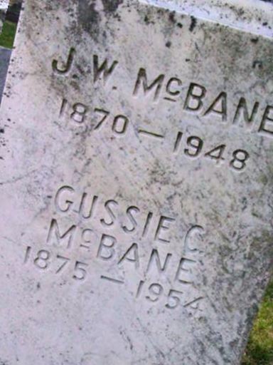 Gussie C. McBane on Sysoon