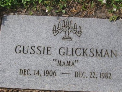 Gussie "Mama" Glicksman on Sysoon