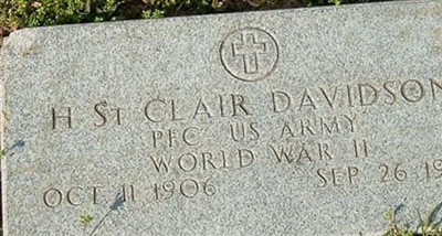 H. St. Clair Davidson on Sysoon