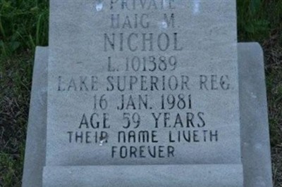 Haig M. Nichol on Sysoon
