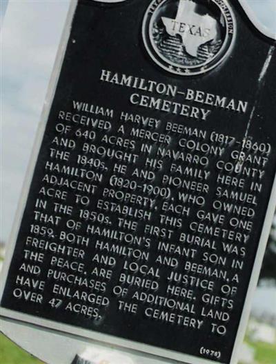 Hamilton Beeman Cemetery on Sysoon