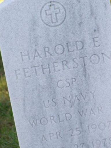 Harold E Fetherston on Sysoon